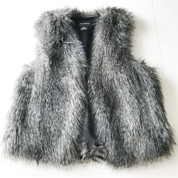 Club Monaco: Faux Fur Vest - Picture 1 of 5